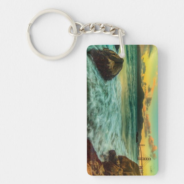 Porte-clefs Coucher du soleil à la plage de Baker (Devant)