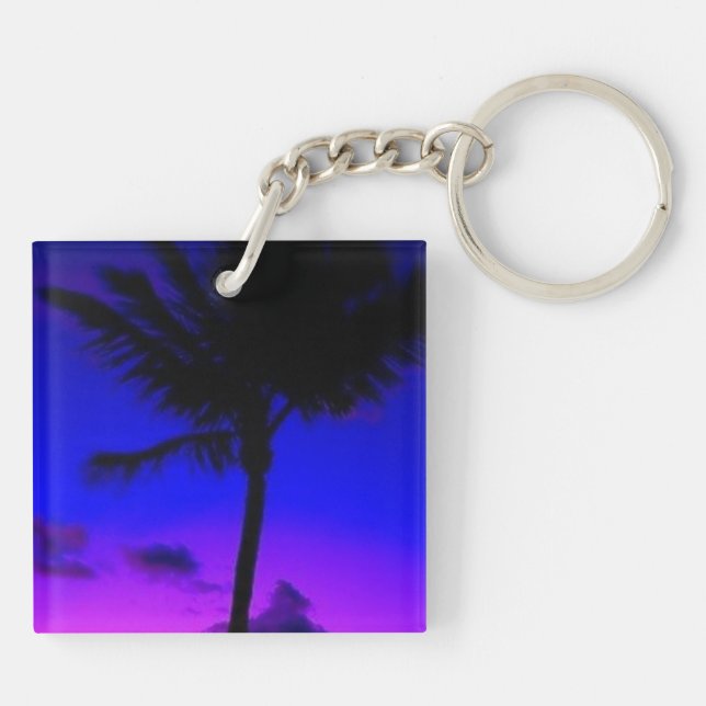 PORTE-CLEFS COUCHER DU SOLEIL DE MIAMI BEACH (Dos)