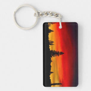 Porte-clefs Coucher du soleil de Yellowstone