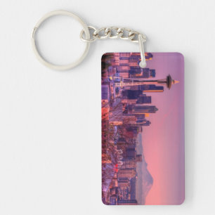 Porte-clefs Coucher du soleil derrière l'horizon de Seattle d