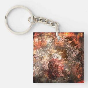 Porte-clefs Couches de cristaux avec teinte rustique