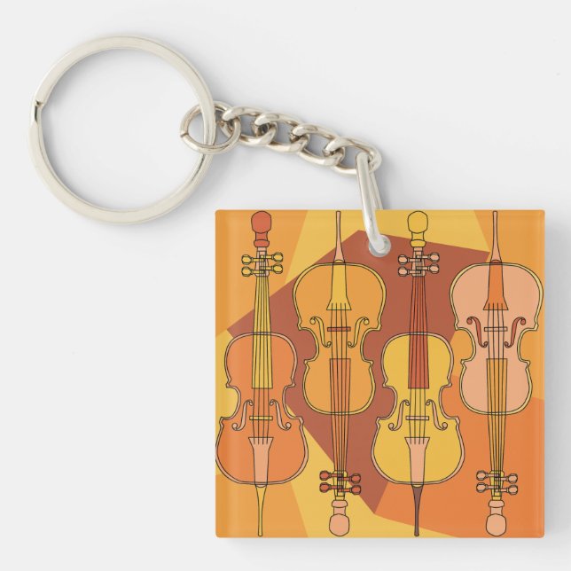 Porte-clefs Coucou dans le violoncelle (Devant)