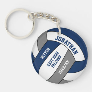 Porte-clefs couleur bleu gris de l'équipe sur mesure garçons v