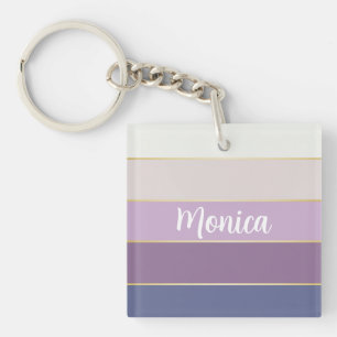 Porte-clefs Couleur couleur violet or personnalisé Bandes de c