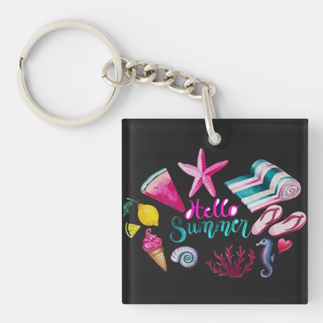 Porte-clefs couleur de l'eau (Devant)