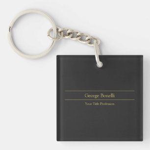 Porte-clefs Couleur or gris classique Personnaliser personnell