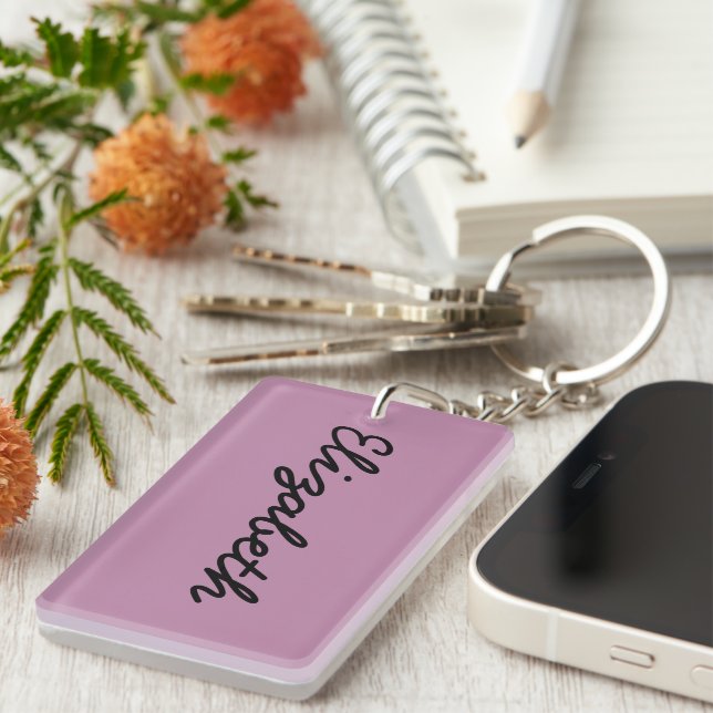 Porte-clefs Couleur solide Mauve (Devant droit)
