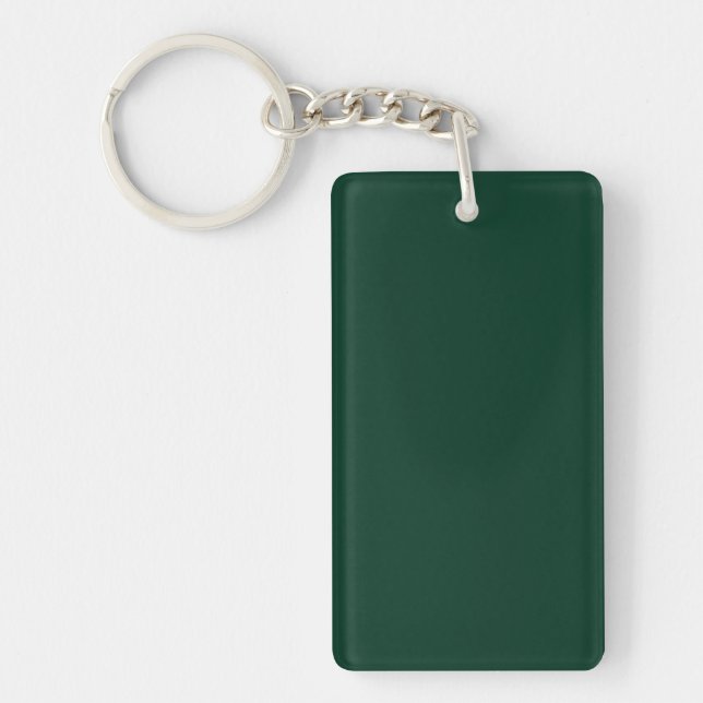 Porte-clefs Couleur solide vert foncé (Devant)
