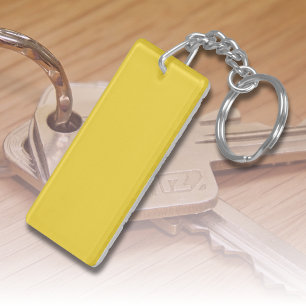 Porte-clefs Couleur uni jaune soleil Classic Elegant