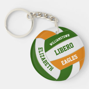 Porte-clefs couleur vert orange de l'équipe volley-ball person