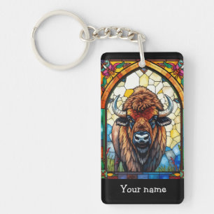 Porte-clefs Couleurs Audacieuses Bison Buffalo Cottagecore Imp