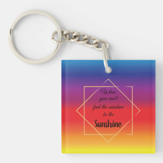 Porte-clefs couleurs de coucher de soleil colorées avec une ci
