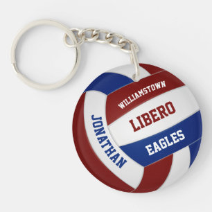 Porte-clefs Couleurs de l'équipe bleue Maroon volleyball perso