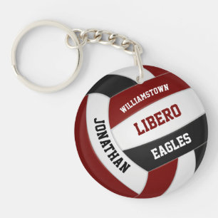 Porte-clefs Couleurs de l'équipe noire de Maroon volleyball pe