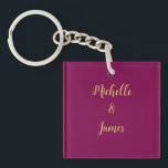 Porte-clefs Couleurs Vin & Or Professionnel tendance Moderne<br><div class="desc">Représenter ce design moderne et élégant. Ce modèle peut être customisé pour répondre à tous les métiers professionnels.</div>