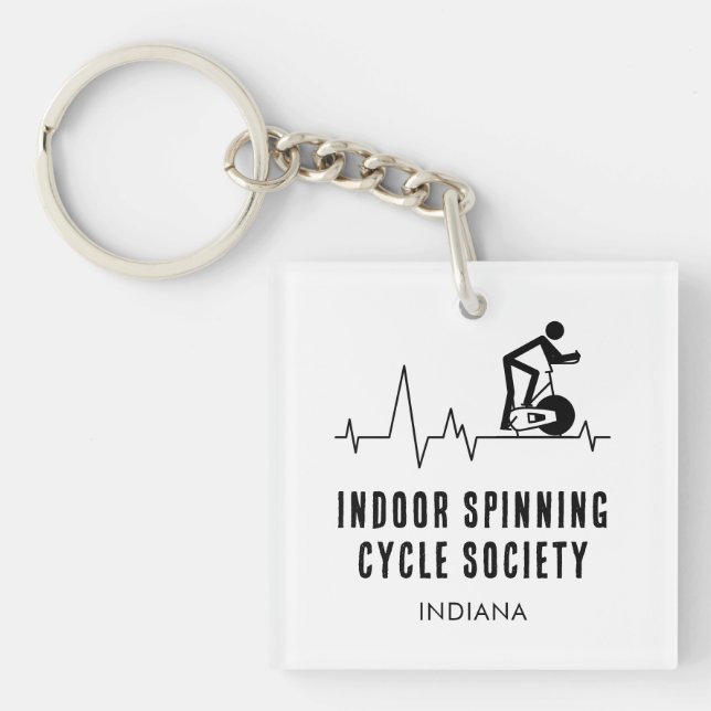 Porte-clefs Coup de coeur de la société de cycle de rotation i (Devant)