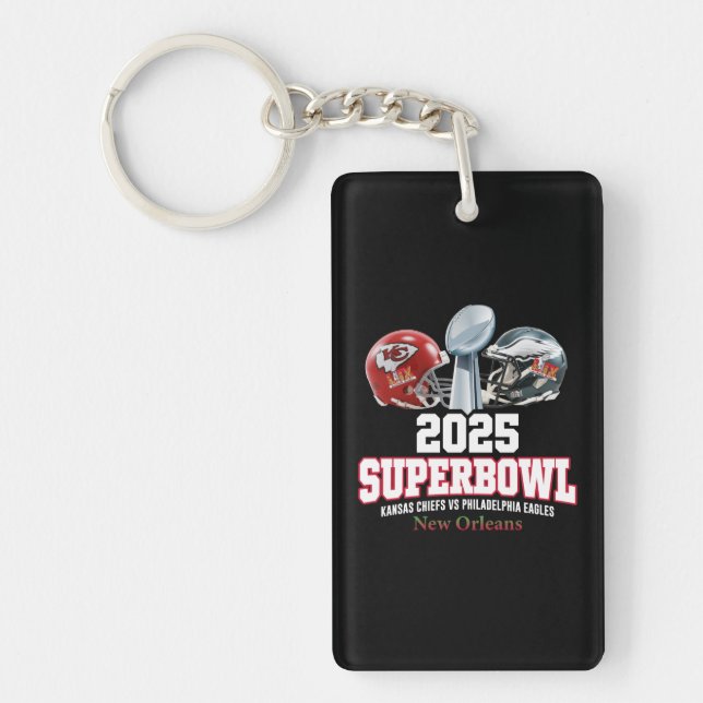 Porte-clefs Coupe du Super Bowl 2025 (Devant)