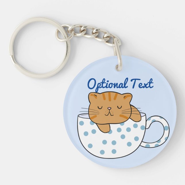 Porte-clefs Coupe Kawaii de fée de chat (Devant)