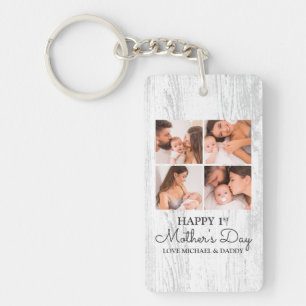 Porte-clefs Coupe photo moderne Happy First Mothers Day