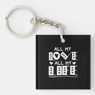 Porte-clefs Couple Art All My Love All My Life