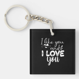 Porte-clefs Couple Art Je T'Aime Et Je T'Aime