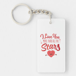 Porte-clefs Couple Art Je T'Aime Plus Que Toutes Les Étoiles