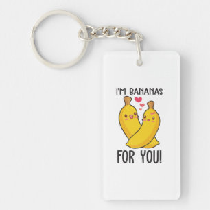 Porte-clefs Couple Cadeau Je Suis Des Bananes Pour Vous