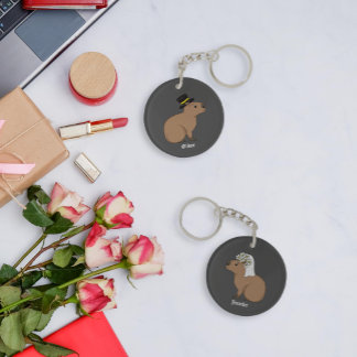 Porte-clefs couple Capybara
