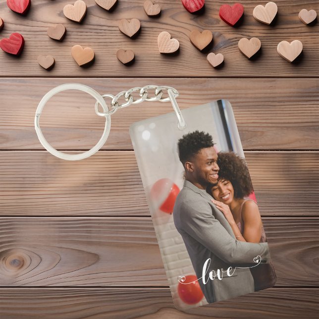 Porte-clefs Couple Love Personnalisé Photo manuscrite Personna (Créateur téléchargé)