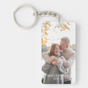 Porte-clefs Couples Nom Photo Personnalisé Et Date
