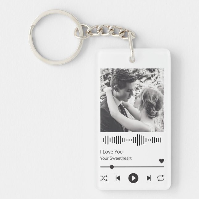 Porte-clefs Couples Romantique Mariage Anniversaire Musique Jo (Devant)