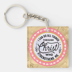 Porte-clefs Couplet  Je peux faire toutes choses par Christ   