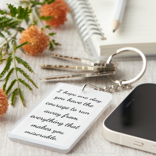 Porte-clefs Courage de rompre libre (Devant droit)