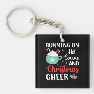Porte-clefs Courir sur le cacao chaud et la fête de Noël