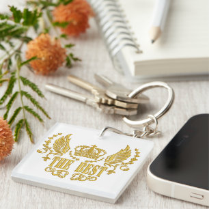 Porte-clefs Couronne aux Ailes d'Or Les Meilleurs