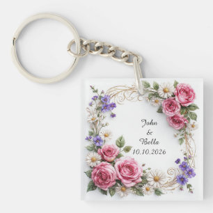 Porte-clefs Couronne décorative florale