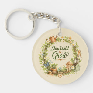 Porte-clefs Couronne florale aquarelle botanique Inspirante