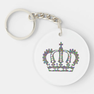 Porte-clefs Couronne royale en motifs