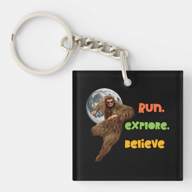 Porte-clefs Course d'aventure Sasquatch Believe Design (Devant)