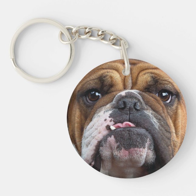Porte-clefs Coussin de jet de Bouledogue Anglais (Devant)