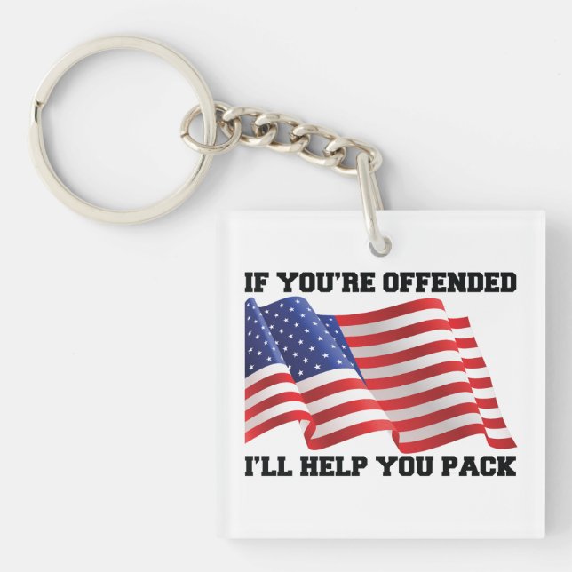 Porte-clefs Coussin de sol patriotique américain (Devant)