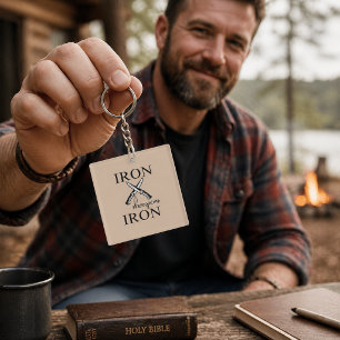 Porte-clefs Couteau en fer chrétien aiguise le fer