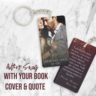 Porte-clefs Couverture de livre de romance et citation de l'au