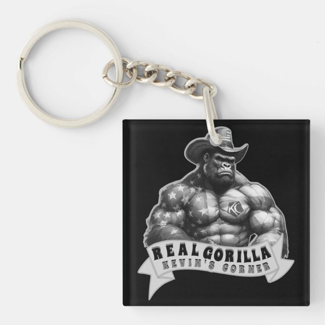 Porte-clefs Cowboy Silverback Kevin's Corner REAL GORILLA (Devant)