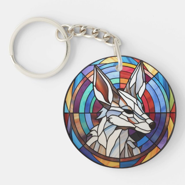 Porte-clefs Coyote en verre doux (Devant)