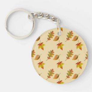 Porte-clefs Cozy autumn maple leaves oak leaves