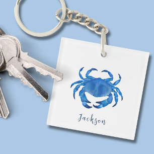 Porte-clefs Crabe bleu côtier