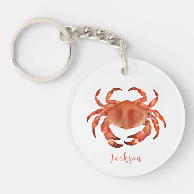 Porte-clefs Crabs Seaside Coastal Nautical (Devant)