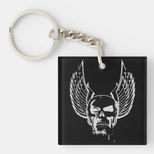 Porte-clefs Crâne aux ailes éthérées