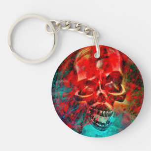 Porte-clefs Crâne coloré